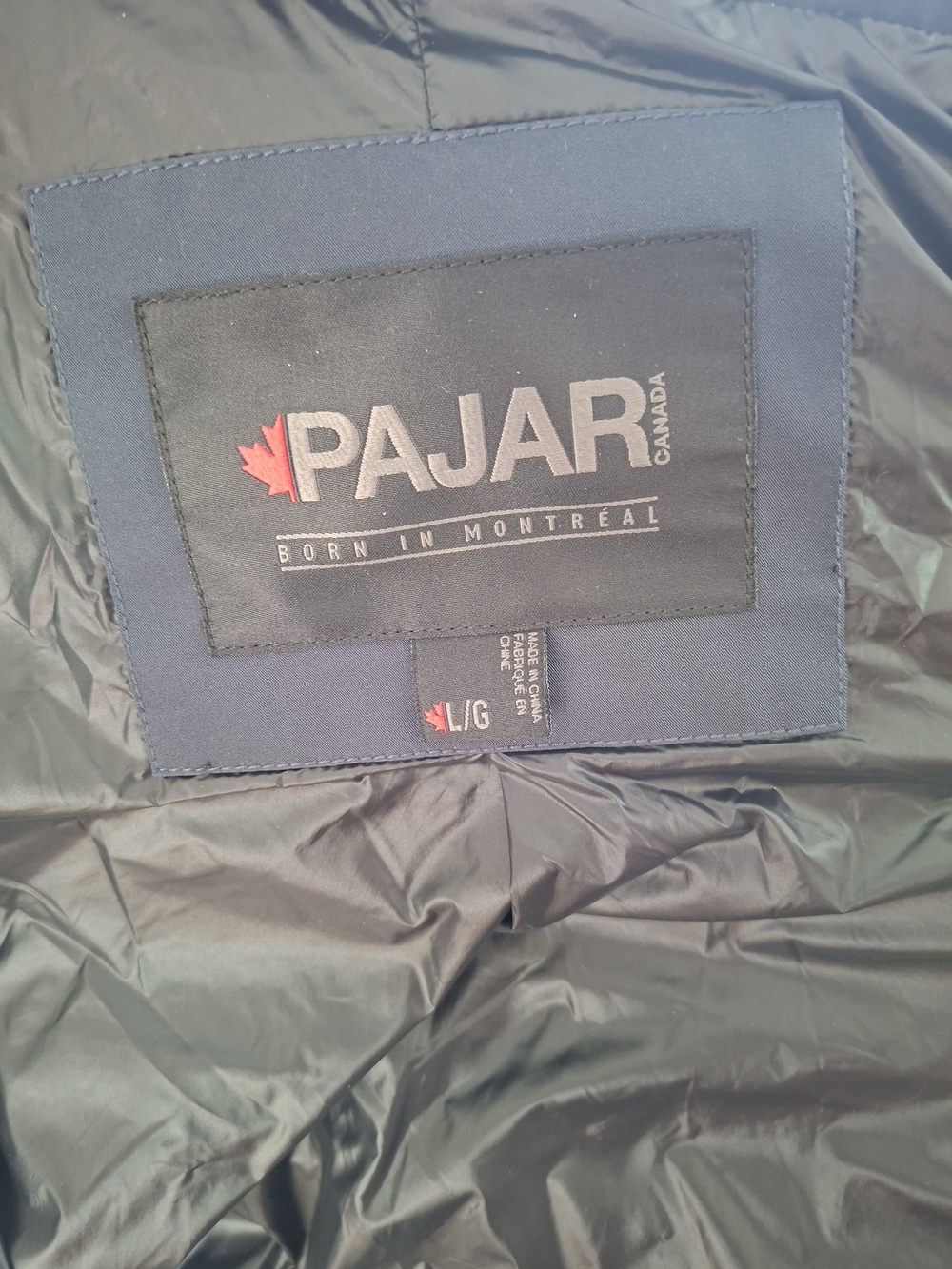 Pajar Canada Long Down Puffer Coat Brand New Never Worn Navy Large - Picture 15 of 16